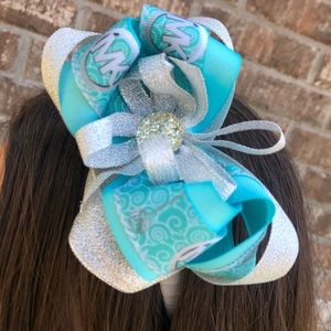 Blue MK Headband Bow